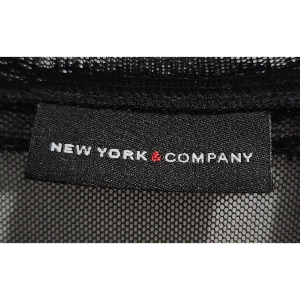 New York & Company Long Sleeve Sheer Mesh Cardigan Black Whimsigoth Witchy Sz XS - Picture 7 of 11